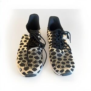 Athletic Works Women's Memory Foam Running Sneaker Leopard Black/White SZ 8